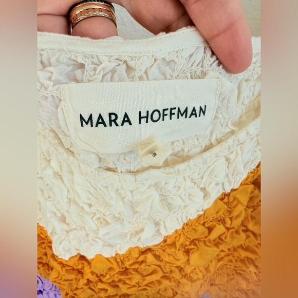 Mara Hoffman multicolor colorblock sleeveless Laura popcorn mini dress XS Rare - Picture 9 of 11